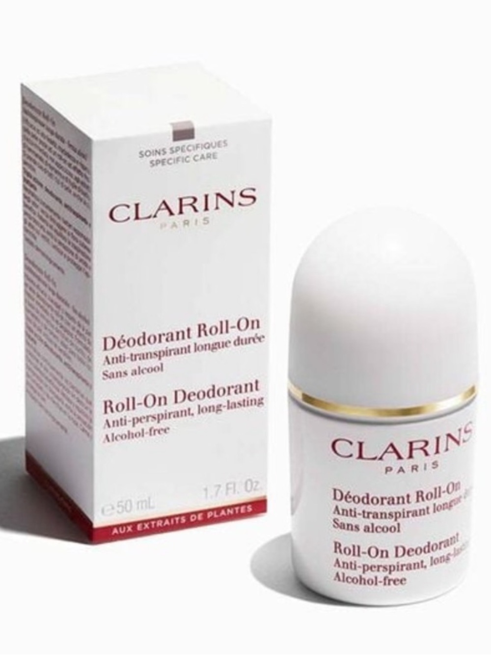 NEW Clarins Gentle Care Roll-On Deodorant Anti-Perspirant 50ml / 1.7 oz